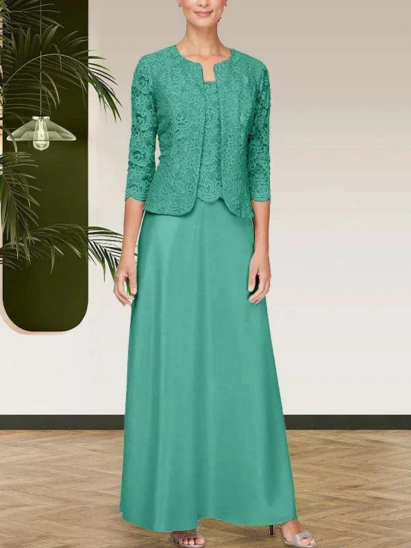Glitter Lace &amp; Satin Skirt Jacket Dress with Open Jacket by Dreamylily