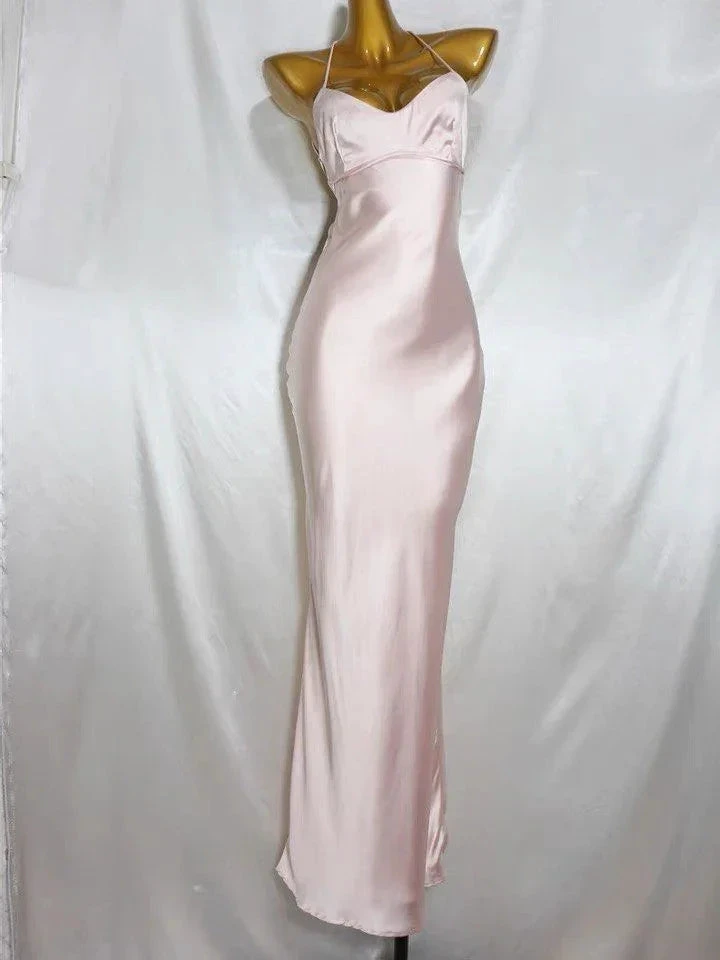 Charming Pink Mermaid Long Prom Dress,Simple Pink Evening Dress Y1932 by simplepromdress