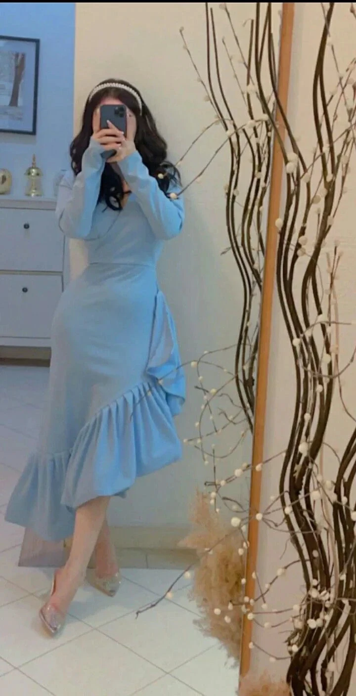 Elegant Blue V Neck Mermaid Prom Dress Formal Evening Gown Y8181 by simplepromdress