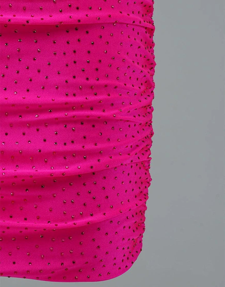 Lace Up Spaghetti Straps Short Homecoming Dress Hot Pink Party Dress PD437 by pgmdress