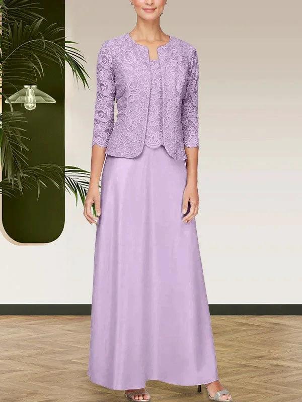 Glitter Lace &amp; Satin Skirt Jacket Dress with Open Jacket by Dreamylily