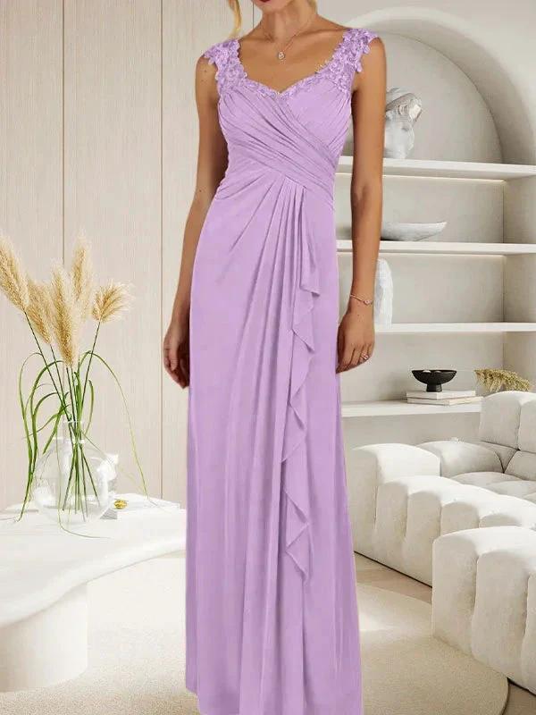 Champagne A-Line Sweetheart Neckline Pleated Mesh Dress by Dreamylily