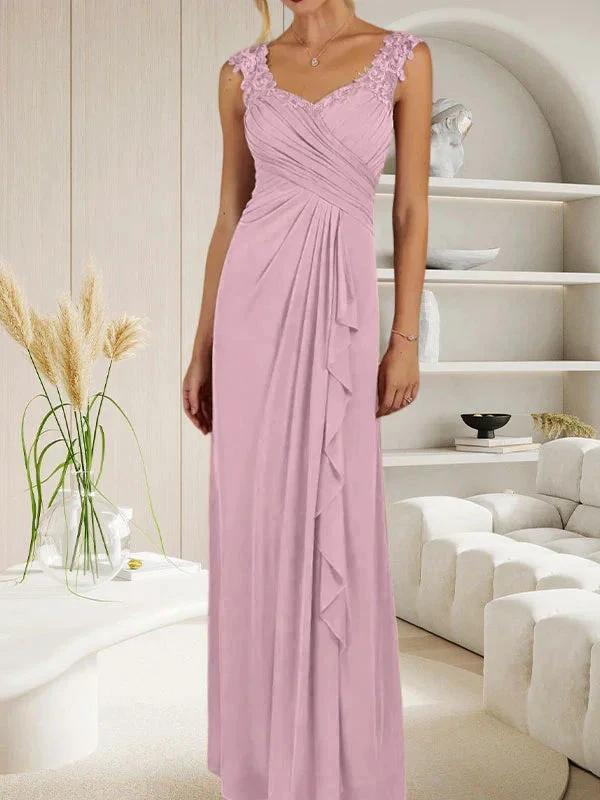 Champagne A-Line Sweetheart Neckline Pleated Mesh Dress by Dreamylily