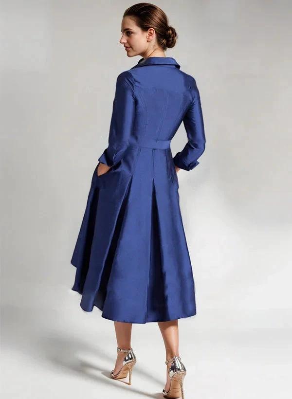 A-Line/Princess V-Neck Tea-Length Mother of the Bride Dresses by Dreamylily