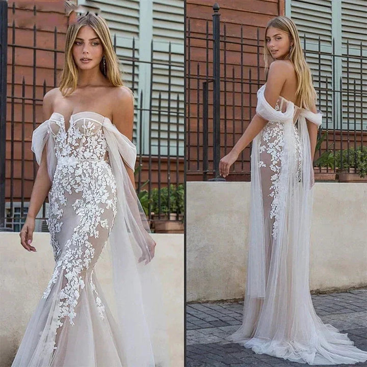 Luxury Applique Wedding Dress Women&