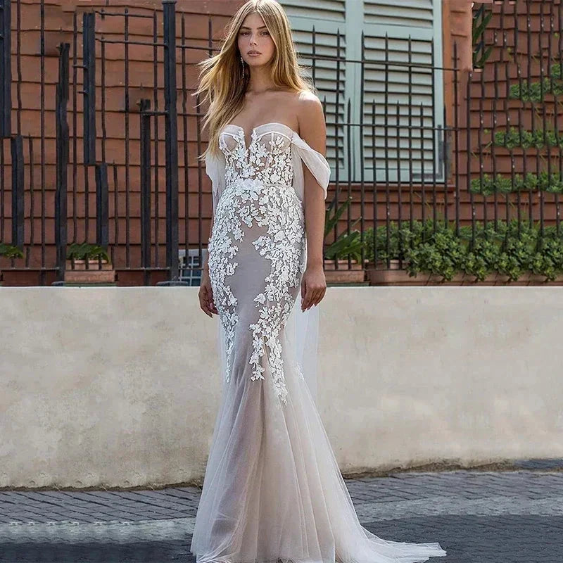 Luxury Applique Wedding Dress Women&
