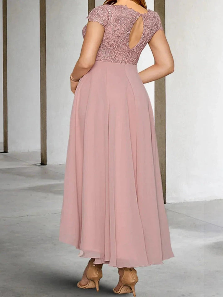 A-Line/Princess Short Sleeves Mother of the Bride Dresses with Applique by Dreamylily