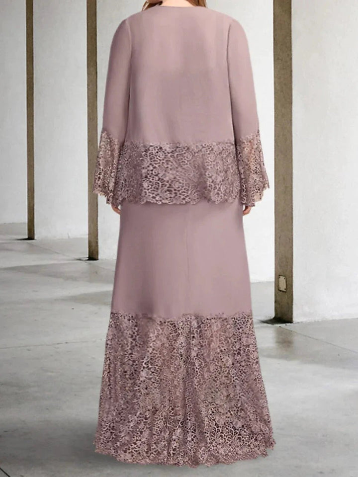 Sheath/Column Mother of the Bride Dresses with Jacket by Dreamylily
