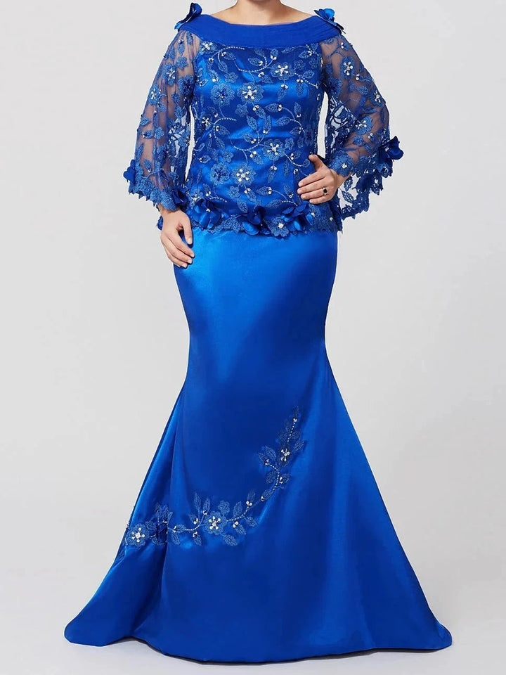 Trumpet/Mermaid Mother of the Bride Dresses with Applique &amp; Sequins by Dreamylily
