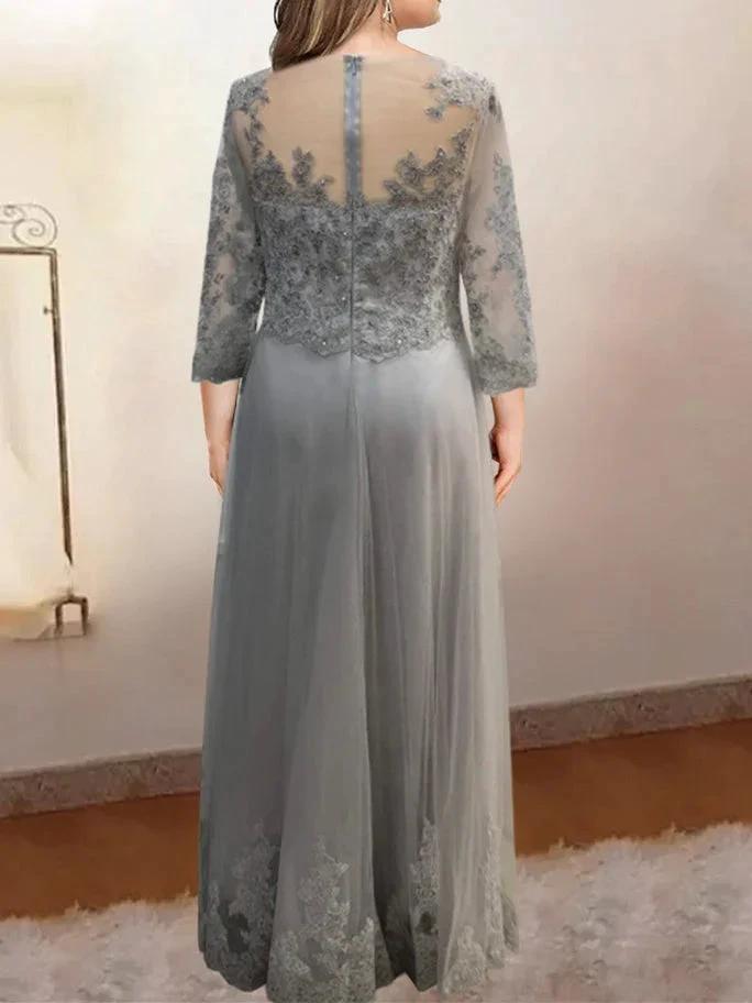 A-Line/Princess Tulle Mother of the Bride Dresses with Applique by Dreamylily