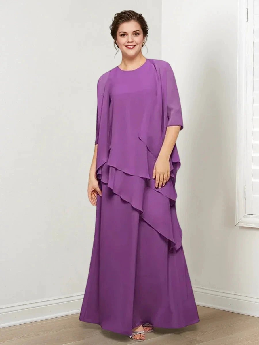 A-Line/Princess Mother of the Bride Dresses with Ruffles &amp; Jacket by Dreamylily