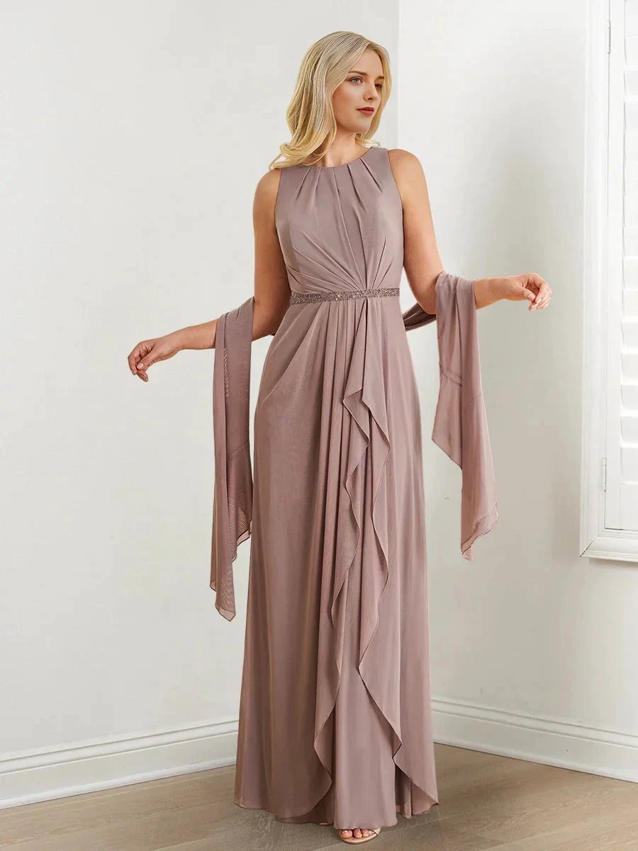 A-Line/Princess Sleeveless Mother of the Bride Dresses with Beading &amp; Wraps by Dreamylily
