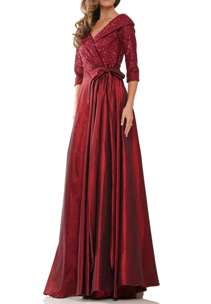 A-Line/Princess V-Neck Floor-Length Mother of the Bride Dresses by Dreamylily