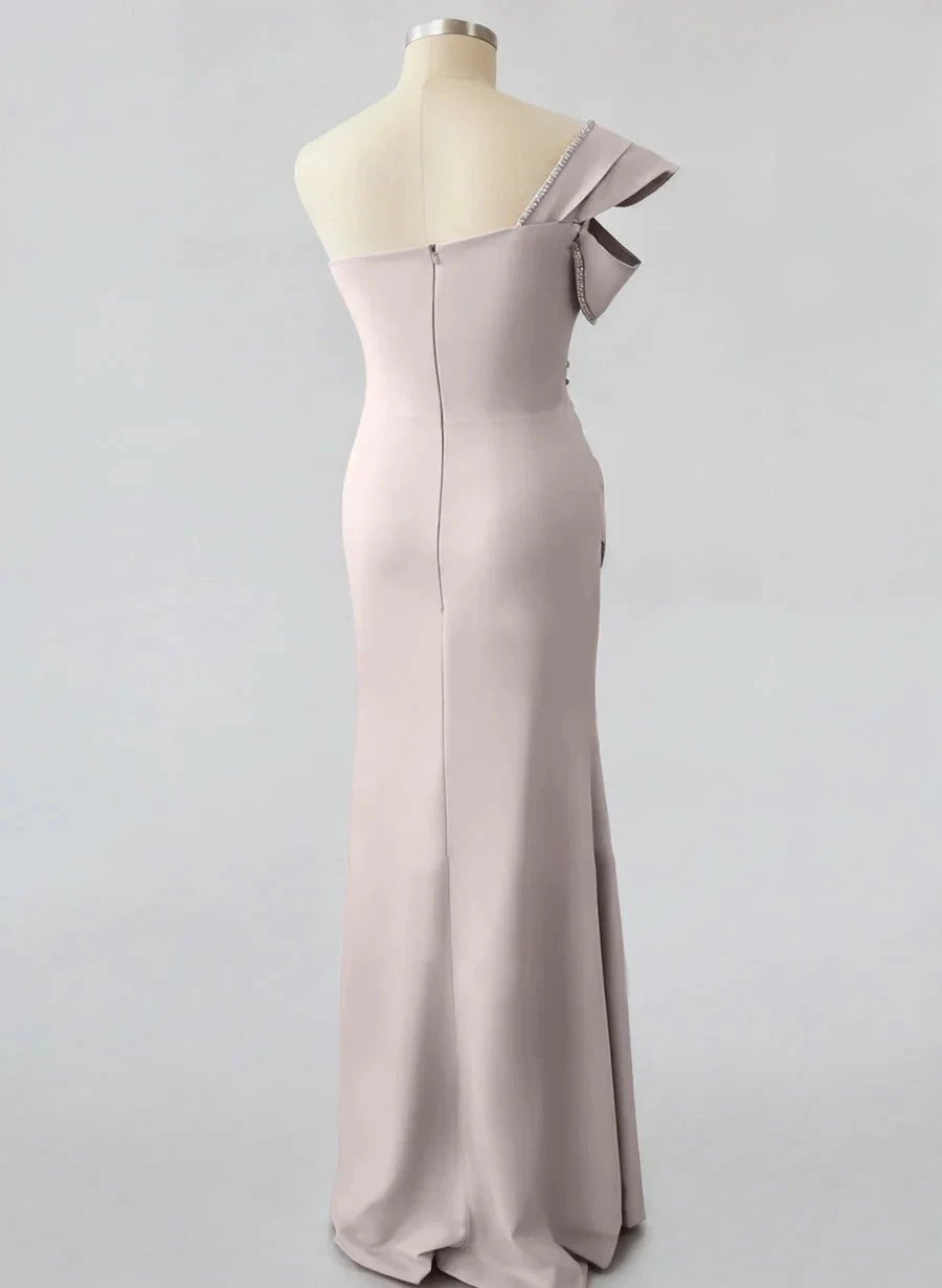 Mermaid/Trumpet One-Shoulder Sleeveless Floor-Length Mother of the Bride Dresses by Dreamylily