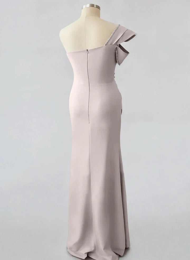 Mermaid/Trumpet One-Shoulder Sleeveless Floor-Length Mother of the Bride Dresses by Dreamylily