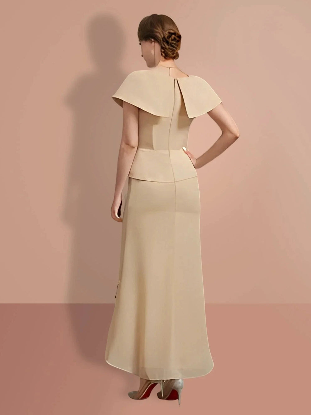 A-Line/Princess Short Sleeves V Neck Mother Of The Bride Dresses by Dreamylily