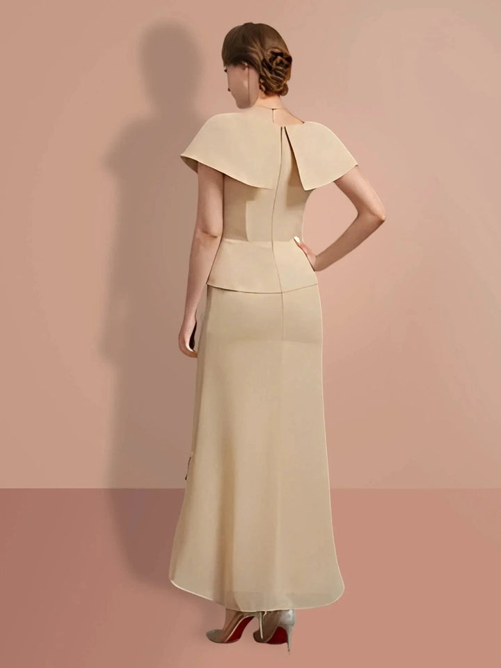 A-Line/Princess Short Sleeves V Neck Mother Of The Bride Dresses by Dreamylily