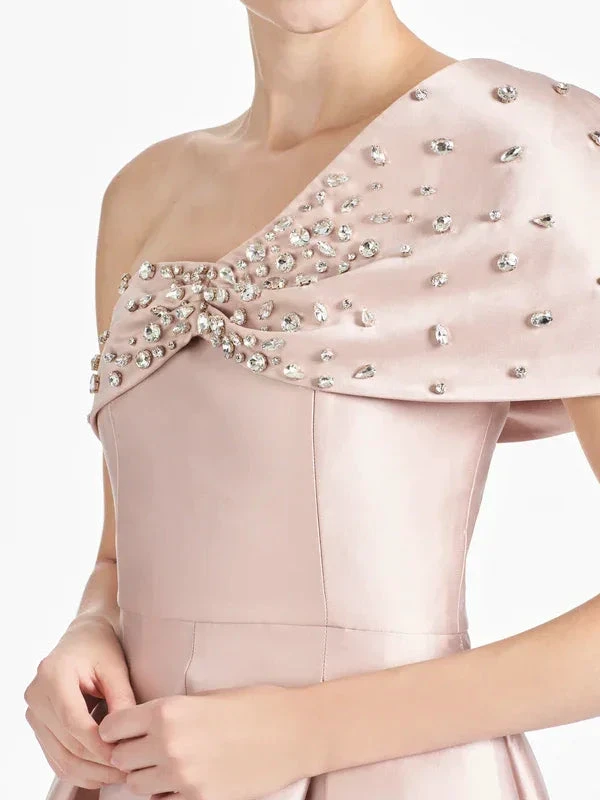 A-Linie/Princess-Linie Ein-Schulter Bodenlang Brautmutterkleider 