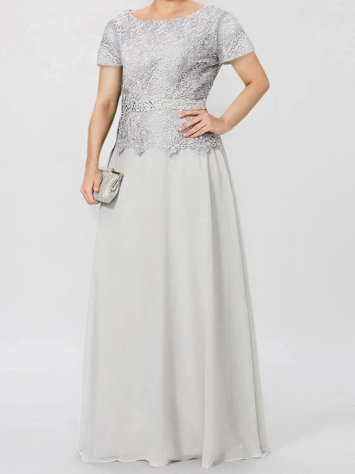 A-Line/Princess Short Sleeves Mother of the Bride Dresses with Applique &amp; Sequins by Dreamylily