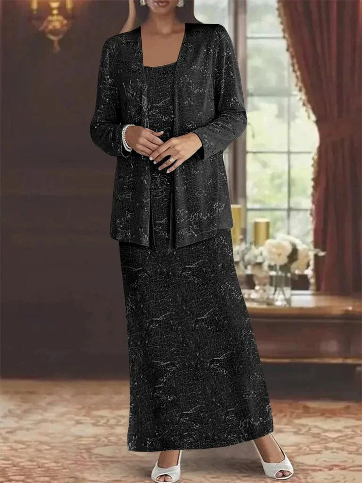 Chiffon Mother of the Bride Dresses with Sequins &amp; Jacket by Dreamylily