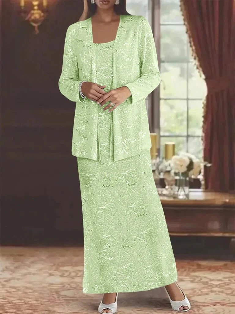 Chiffon Mother of the Bride Dresses with Sequins &amp; Jacket by Dreamylily