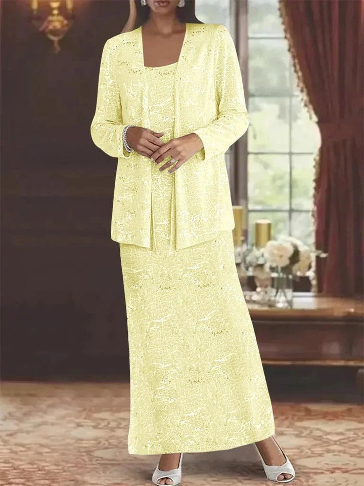 Chiffon Mother of the Bride Dresses with Sequins &amp; Jacket by Dreamylily