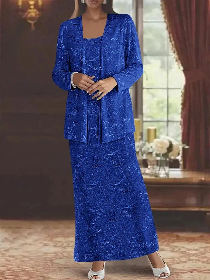 Chiffon Mother of the Bride Dresses with Sequins &amp; Jacket by Dreamylily