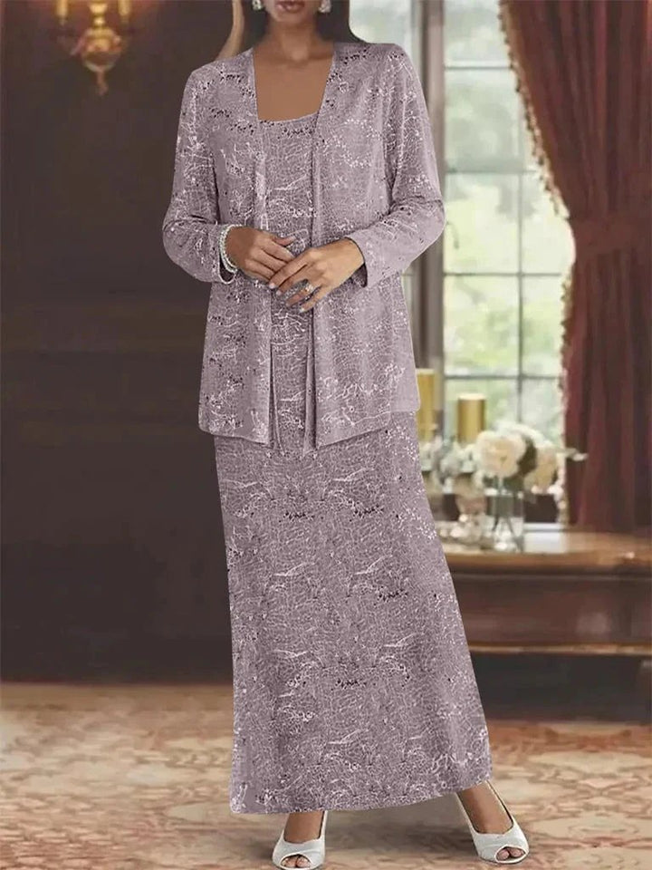 Chiffon Mother of the Bride Dresses with Sequins &amp; Jacket by Dreamylily