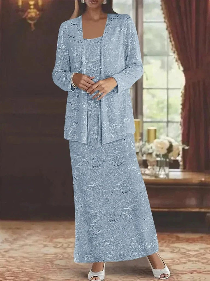Chiffon Mother of the Bride Dresses with Sequins &amp; Jacket by Dreamylily