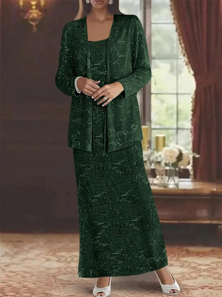 Chiffon Mother of the Bride Dresses with Sequins &amp; Jacket by Dreamylily