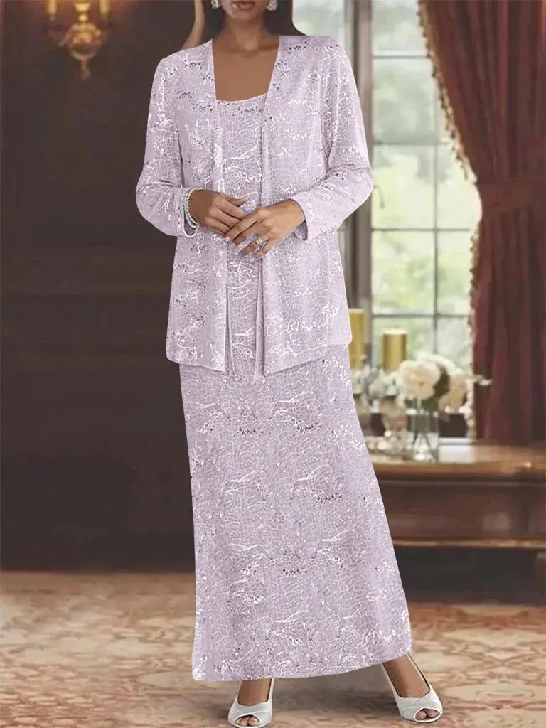 Chiffon Mother of the Bride Dresses with Sequins &amp; Jacket by Dreamylily