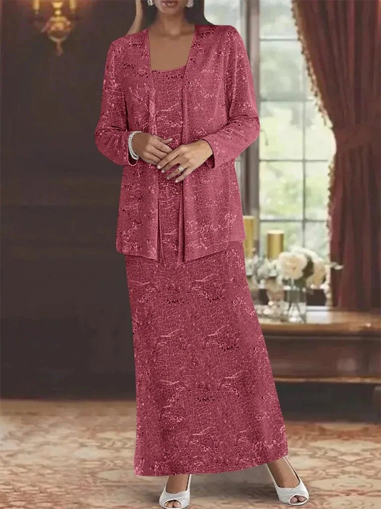 Chiffon Mother of the Bride Dresses with Sequins &amp; Jacket by Dreamylily