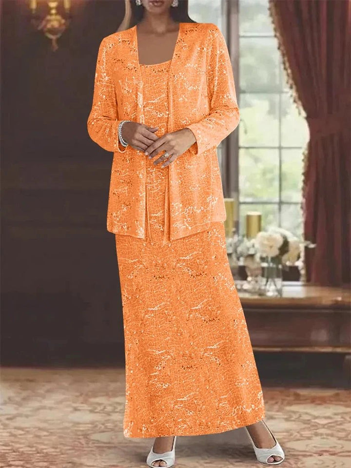 Chiffon Mother of the Bride Dresses with Sequins &amp; Jacket by Dreamylily
