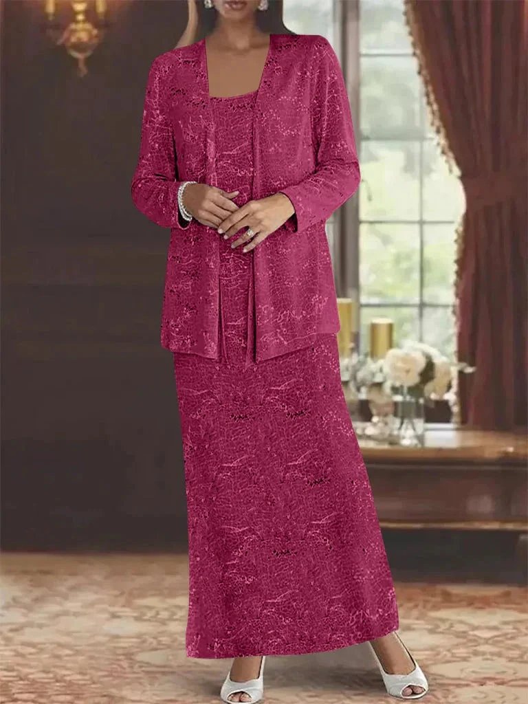 Chiffon Mother of the Bride Dresses with Sequins &amp; Jacket by Dreamylily