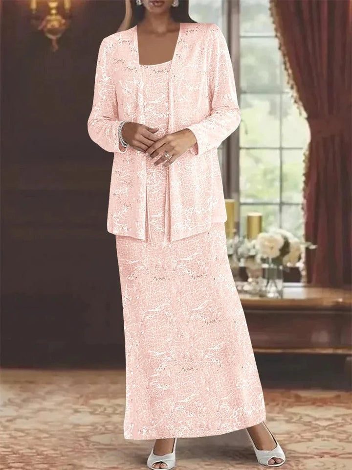 Chiffon Mother of the Bride Dresses with Sequins &amp; Jacket by Dreamylily