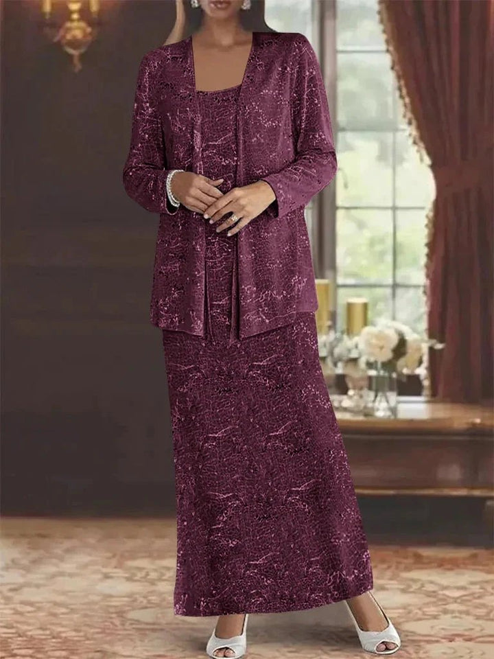 Chiffon Mother of the Bride Dresses with Sequins &amp; Jacket by Dreamylily