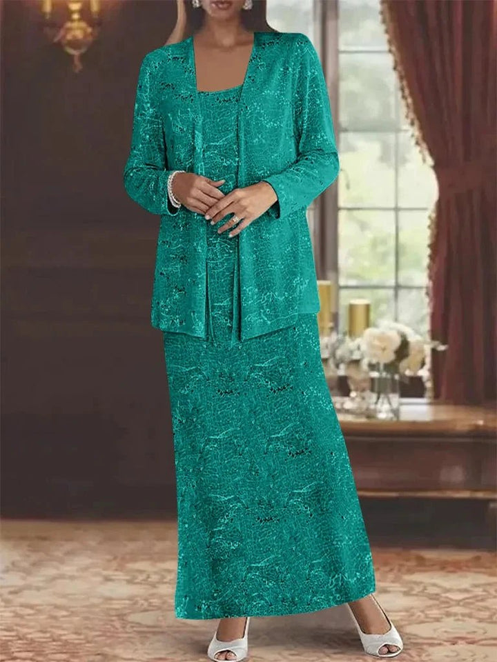 Chiffon Mother of the Bride Dresses with Sequins &amp; Jacket by Dreamylily