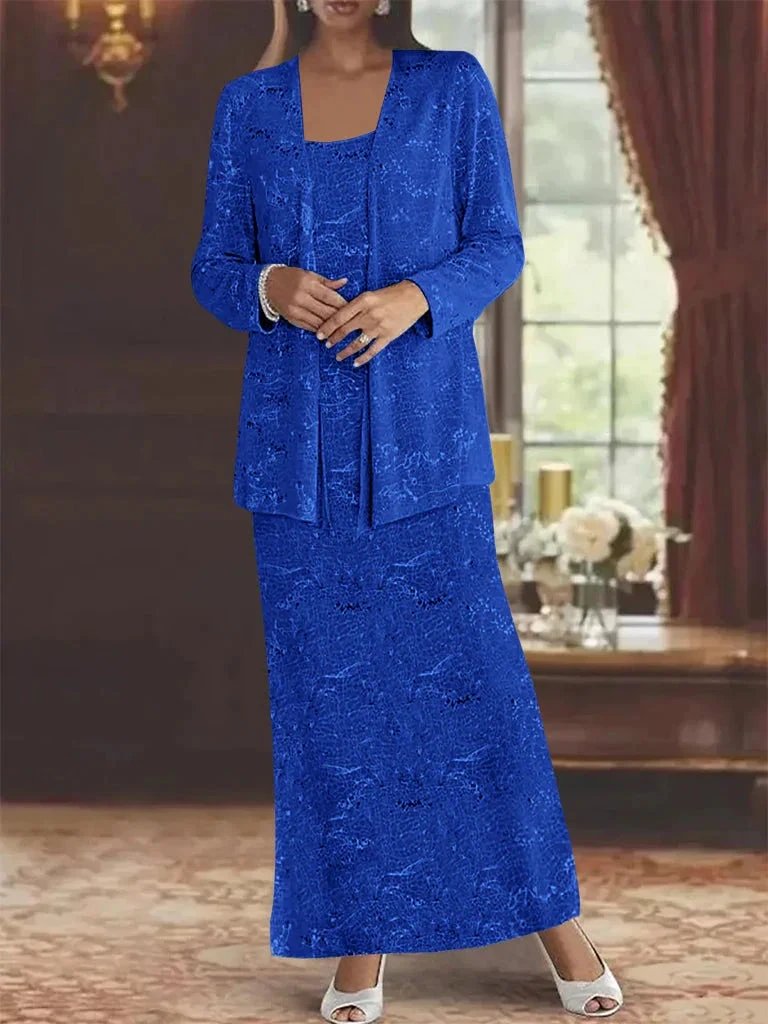 Chiffon Mother of the Bride Dresses with Sequins &amp; Jacket by Dreamylily