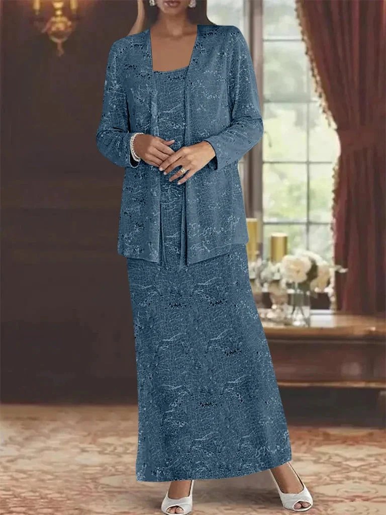 Chiffon Mother of the Bride Dresses with Sequins &amp; Jacket by Dreamylily