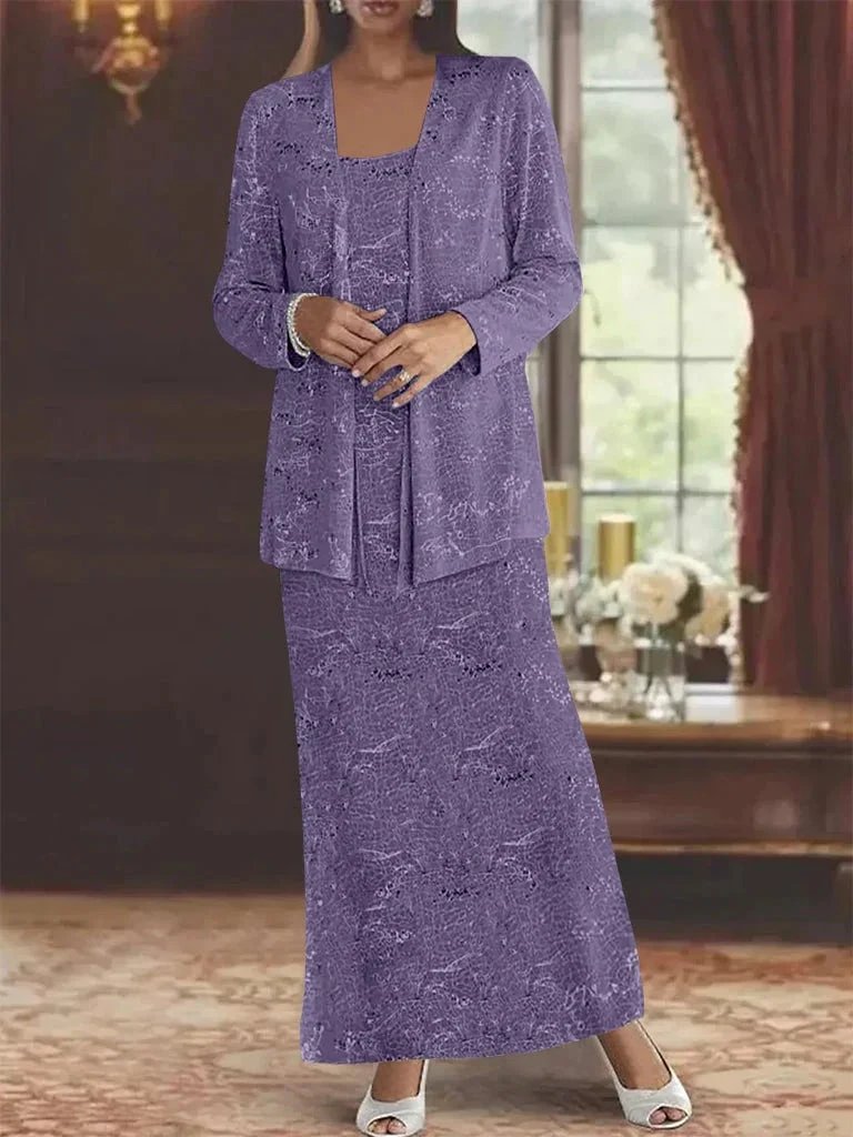 Chiffon Mother of the Bride Dresses with Sequins &amp; Jacket by Dreamylily