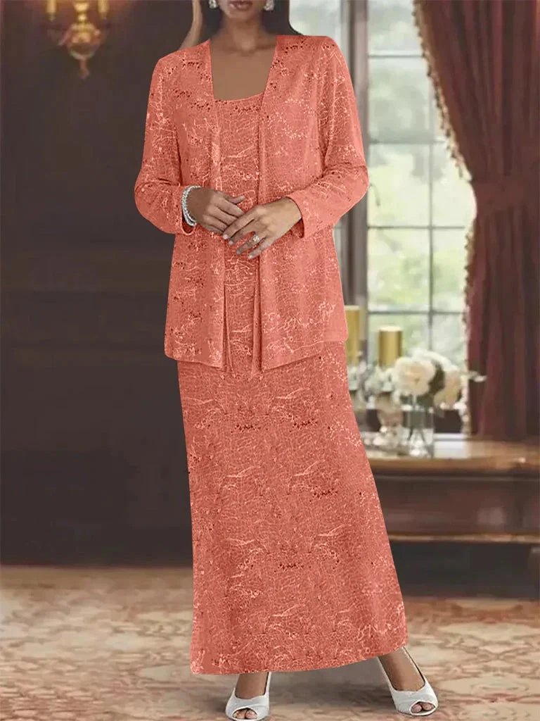 Chiffon Mother of the Bride Dresses with Sequins &amp; Jacket by Dreamylily