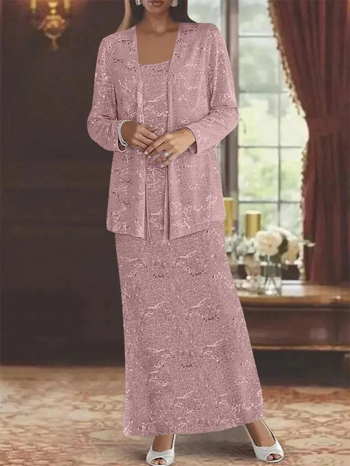 Chiffon Mother of the Bride Dresses with Sequins &amp; Jacket by Dreamylily