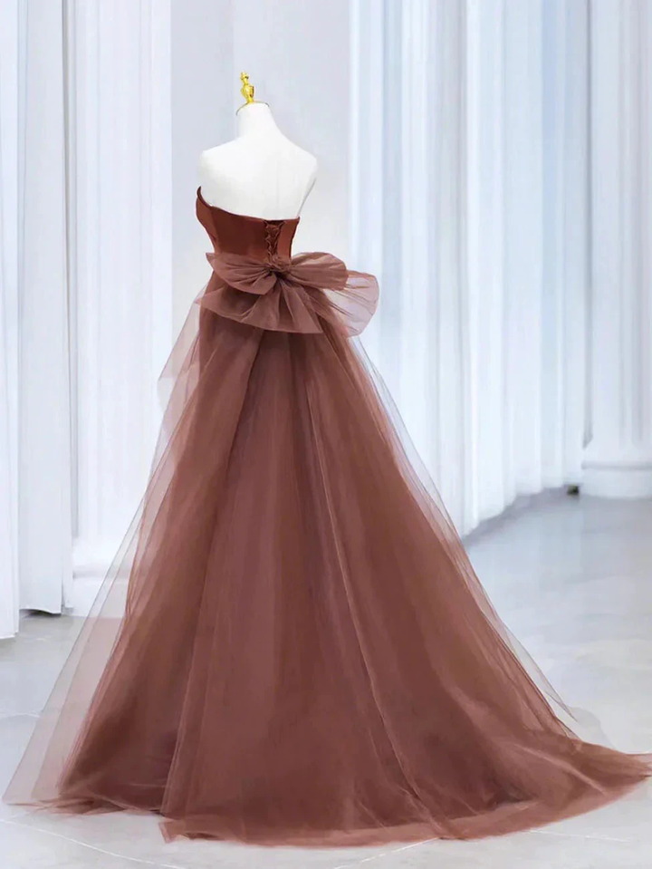 Mermaid Tulle Satin Long Prom Dress Mermaid Evening Dress Y4348 by simplepromdress