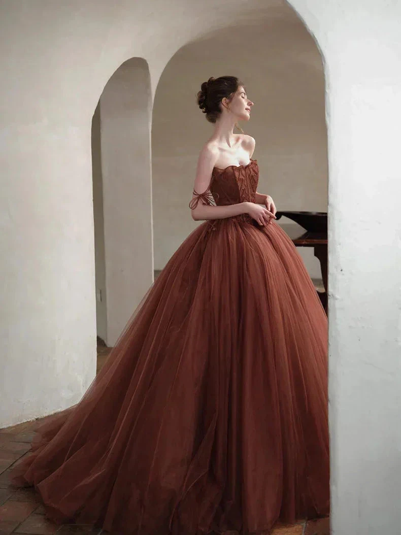 Glamorous A-line Spaghetti Straps Tulle Ball Gown,16th Birthday Dress Y7176 by simplepromdress
