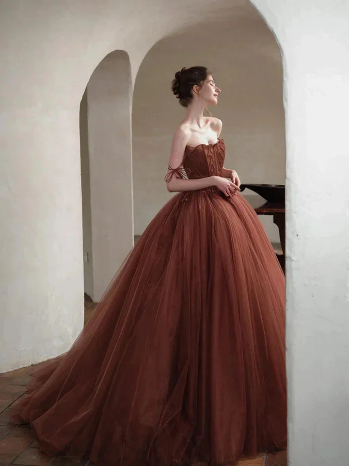 Glamorous A-line Spaghetti Straps Tulle Ball Gown,16th Birthday Dress Y7176 by simplepromdress