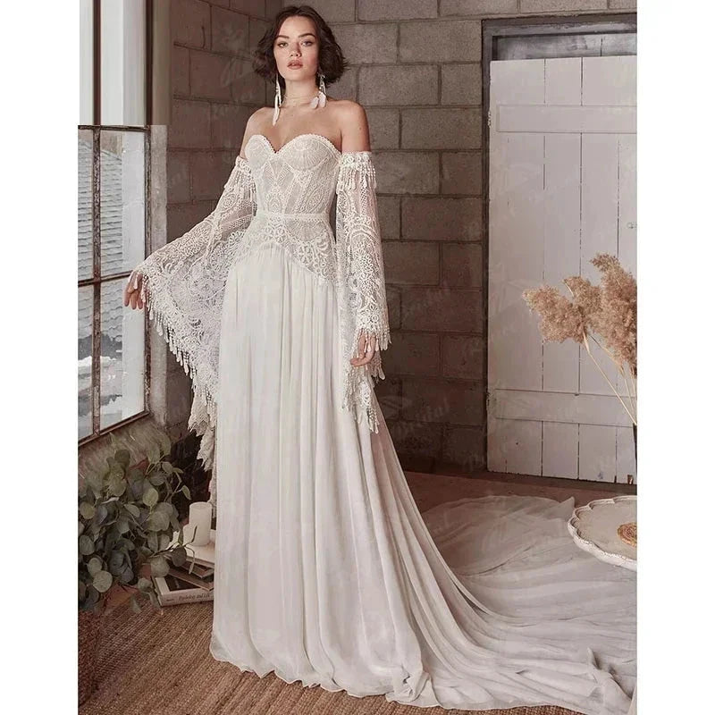 Mermaid Bohemian Wedding Dresses Women&