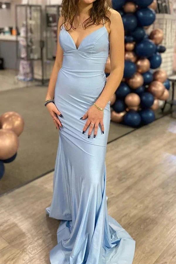 Mermaid Tight Orange Long Prom Dress Formal Gown PSK541 by pgmdress