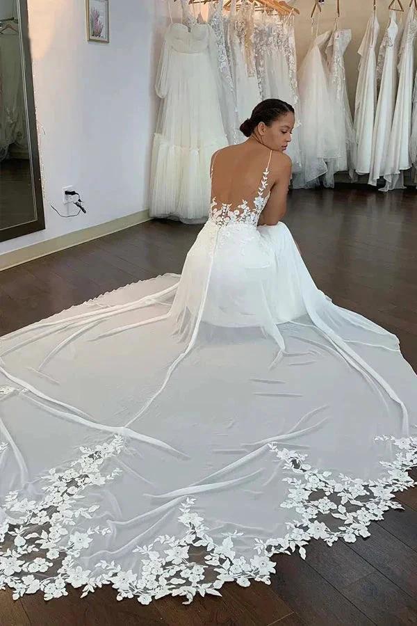 Mermaid/Trumpet Straps Appliques Bohemian Plus Size Wedding Dress WD663 by pgmdress