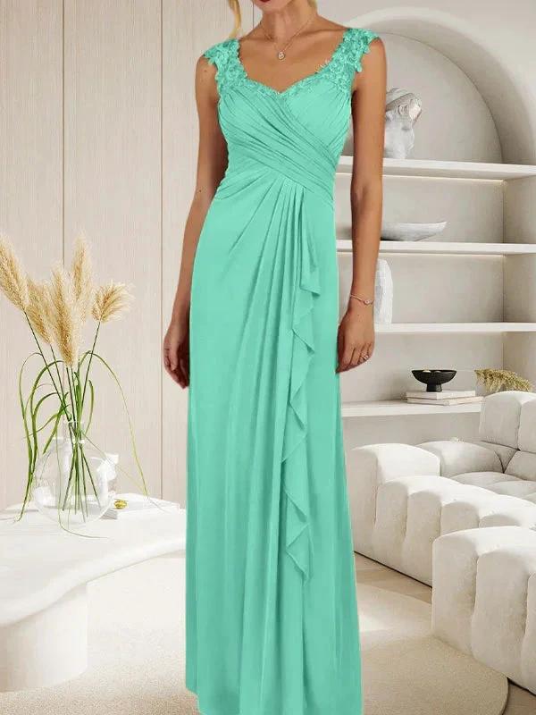 Champagne A-Line Sweetheart Neckline Pleated Mesh Dress by Dreamylily