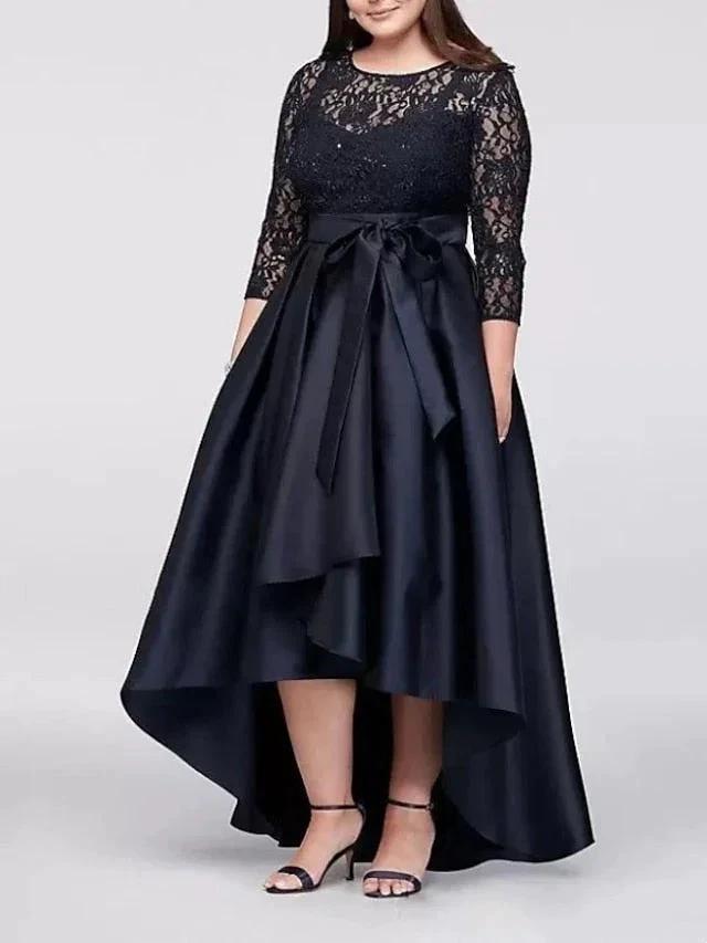 A-Line/Princess Scoop Asymmetrical Mother of the Bride Dresses by Dreamylily